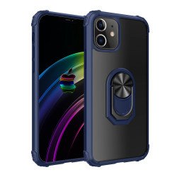 Clear Armor 360 Ring Stand Case with Magnetic Metal Plate for iPhone 11 6.1 (Navy Blue)